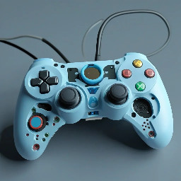 Je veux créer une manette de jeu 3D (gaming controller) pour un projet Arduino.  Caractéristiques :  Design ergonomique, confortable à tenir avec les deux mains Intégration d’un joystick analogique Arduino (position centrale ou légèrement à gauche) Ajout de 2 boutons physiques (faciles d’accès avec le pouce) Ajout de 2 LED pour indiquer des états (ex : alimentation et action)  Contraintes techniques :  Prévoir un espace pour une carte Arduino (Arduino Nano recommandé pour sa taille compacte) Ajouter des supports internes pour fixer le joystick, les boutons et les LED Prévoir des passages pour les fils électriques Ajouter une ouverture pour câble USB ou alimentation Modèle optimisé pour impression 3D (format STL) Possibilité de séparer la manette en deux parties (coque supérieure et inférieure) pour faciliter l’assemblage  Design :  Style moderne gaming (inspiré des manettes PlayStation ou Xbox, mais simplifié) Forme compacte et réaliste Bonne prise en main avec surface lisse ou texture antidérapante  Objectif : Créer un modèle 3D fonctionnel, prêt à être imprimé et utilisé dans un projet Arduino avec joystick analogique, 2 boutons et 2 LED.