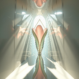 the feminine couloir, pov betwixt the legs looking inward towards it. it is unfurled like a flower, and one sees in through the morning dew.